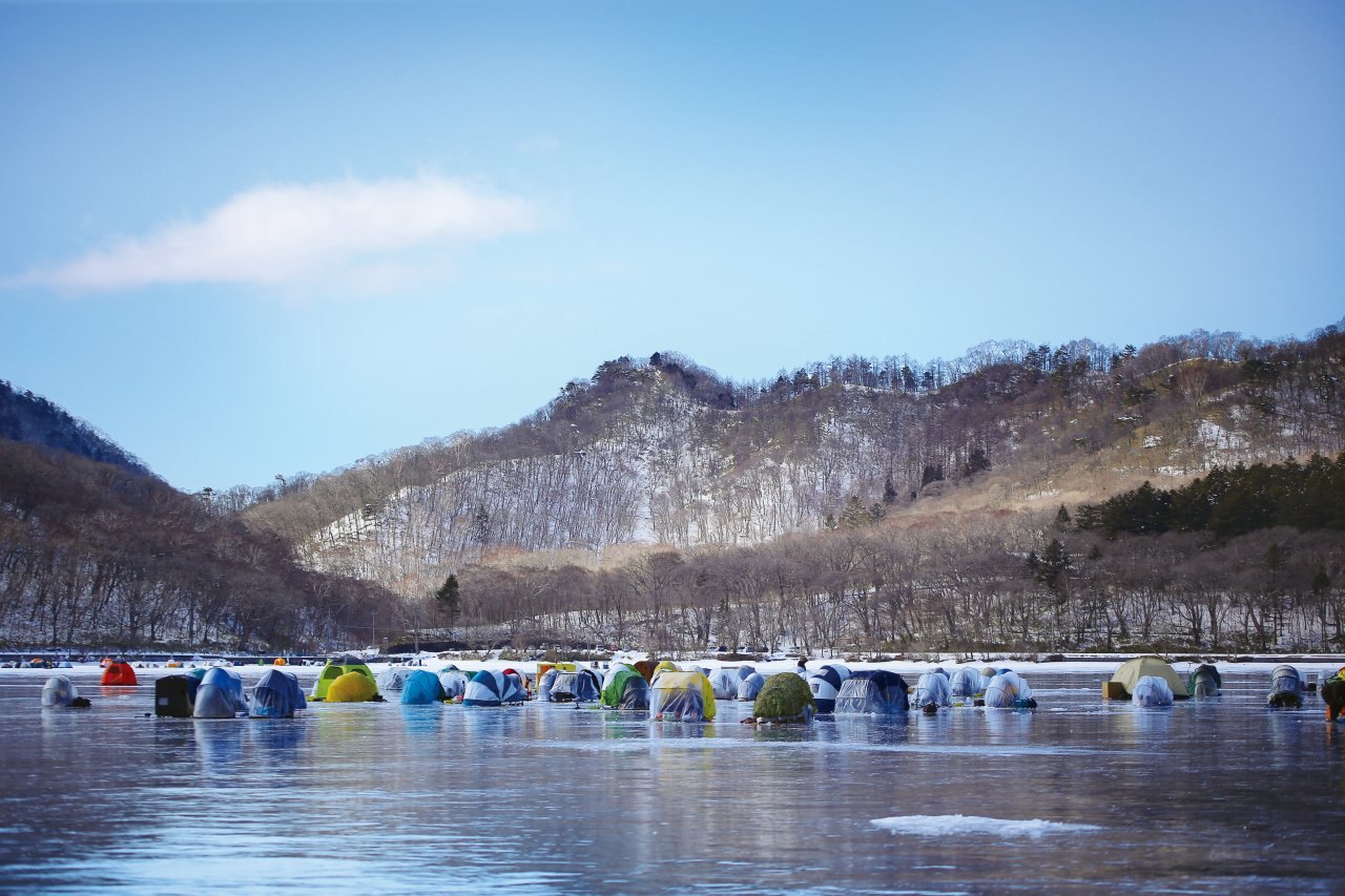 日本,前橋,冬天,冰泡,IceBubble,赤城山,大沼,吉祥物,ころとん