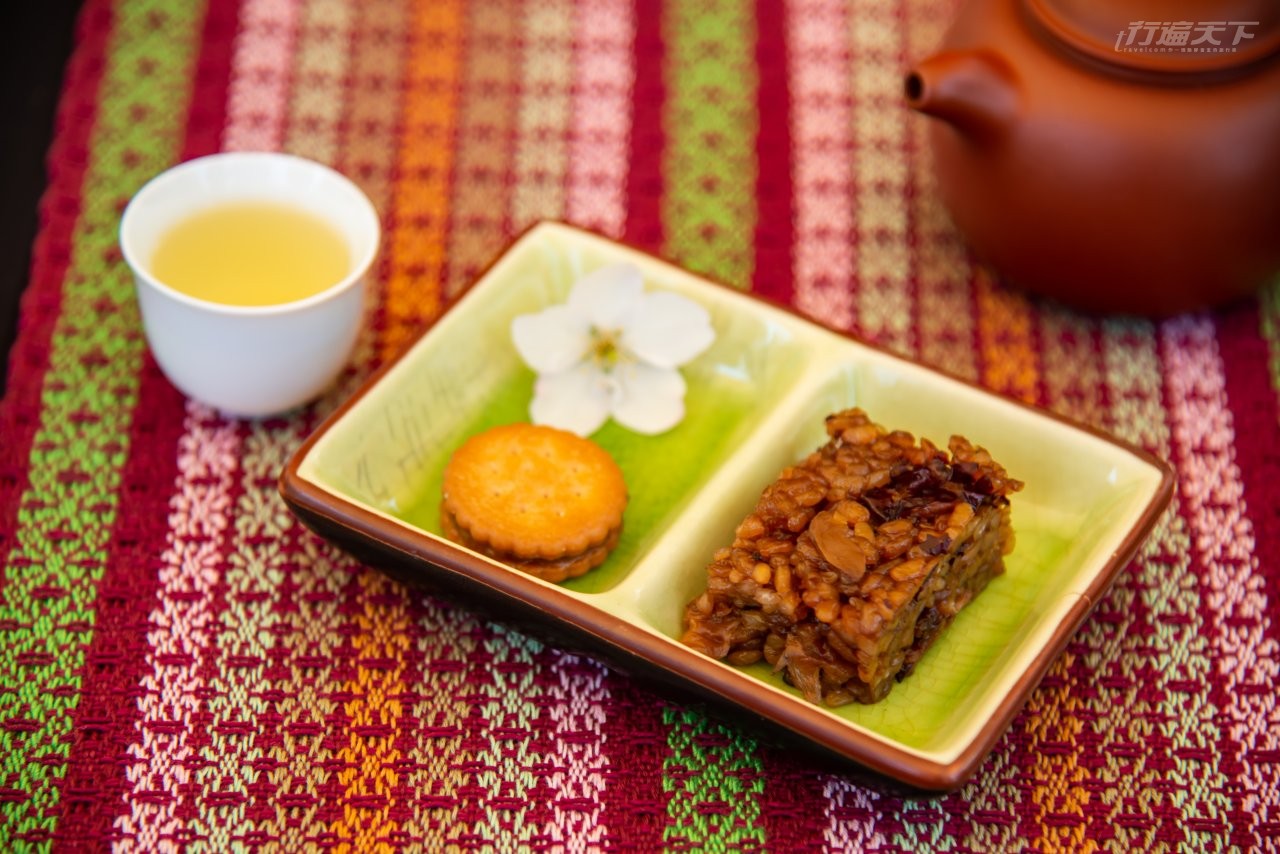 ▲搭配茶,特別還會奉上媽媽手工製果醬與米糕,非常好吃。