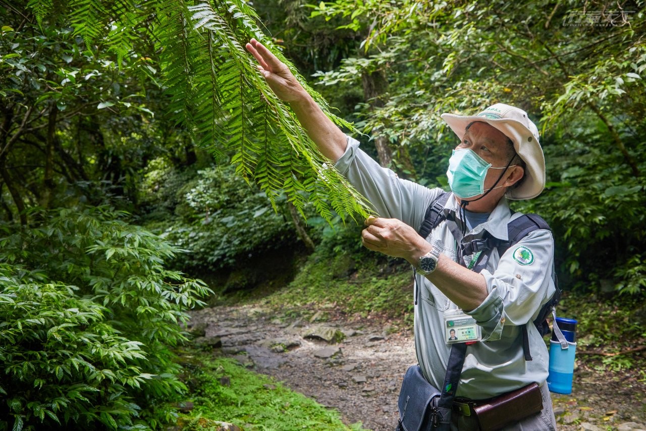 ▲擔任國家森林志工的蔡木寬老師,抱著對鳥類的熱情推廣,鼓勵大家來此可多觀望溪流聲帶指標的溪澗鳥多樣性。
