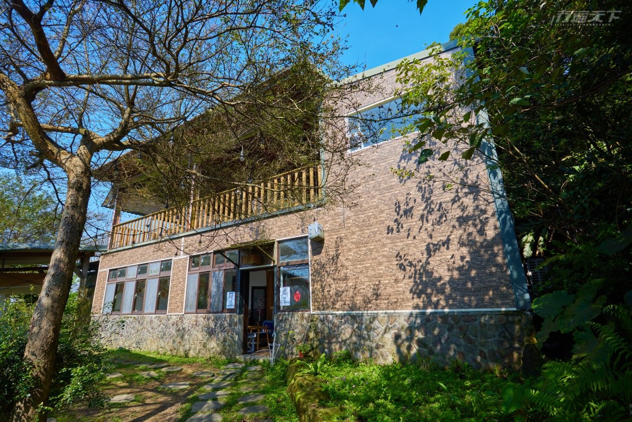 ▲不同林相的光影打在建築物上,有另一種被森林包圍的原始感。