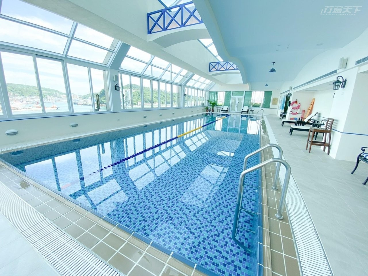▲空中室內溫水泳池是最棒的健身休憩空間。